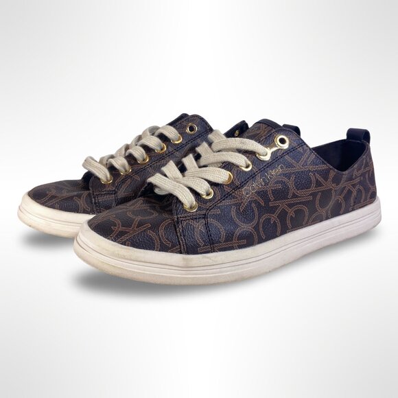 Calvin Klein Womens Size 9 Brown Michaela 2 Sneakers - Picture 1 of 8